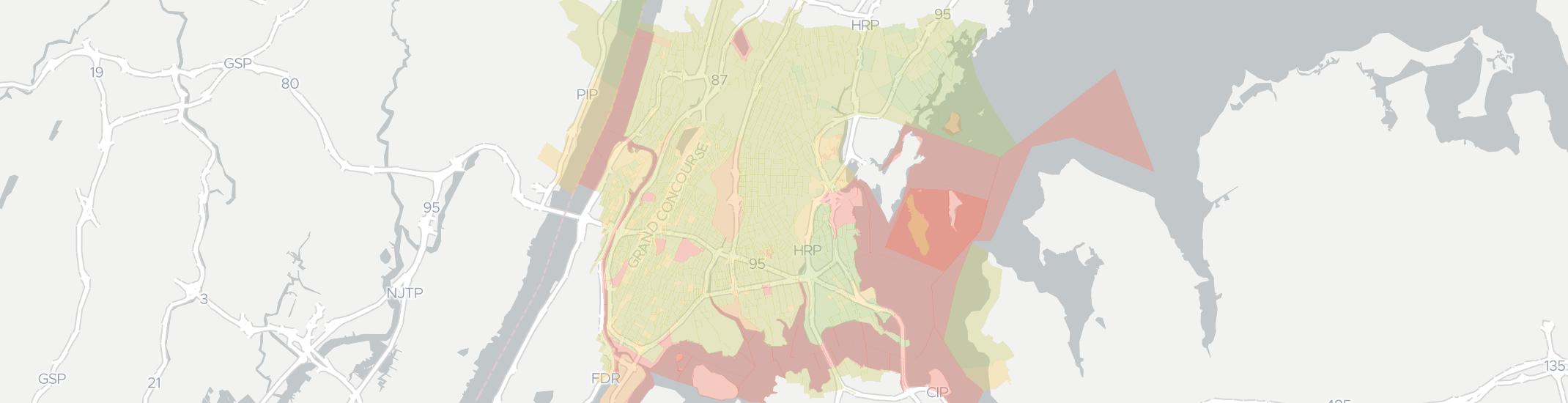 Bronx Internet Competition Map. Click for interactive map.