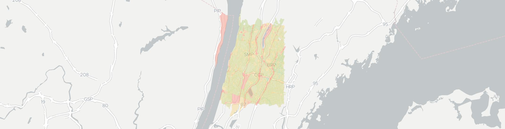 Yonkers Internet Competition Map. Click for interactive map