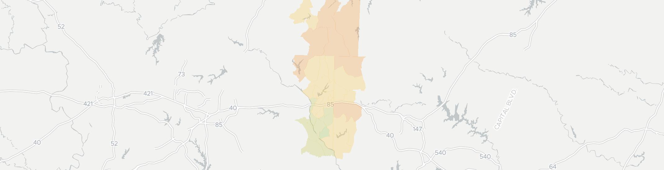 Mebane Internet Competition Map. Click for interactive map.