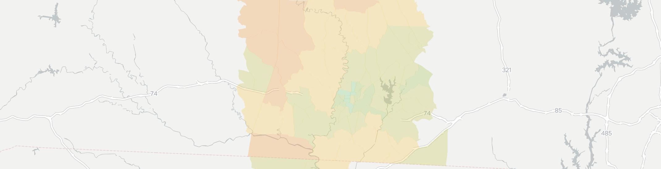 Shelby Internet Competition Map. Click for interactive map