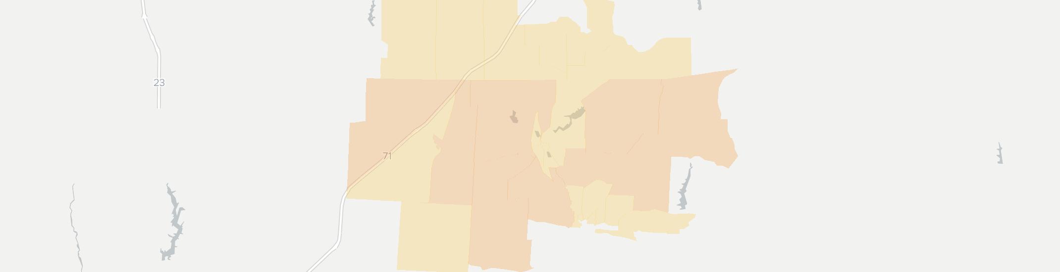 Fredericktown Internet Competition Map. Click for interactive map.