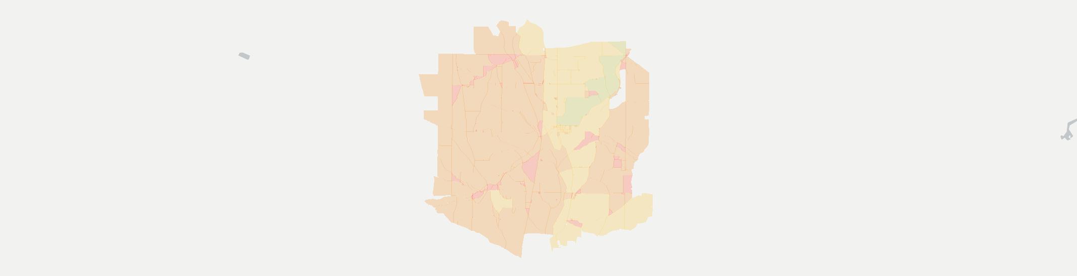 Holmesville Internet Competition Map. Click for interactive map