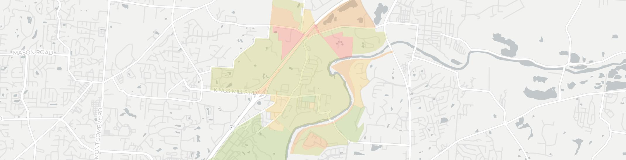 Kings Mills Internet Competition Map. Click for interactive map