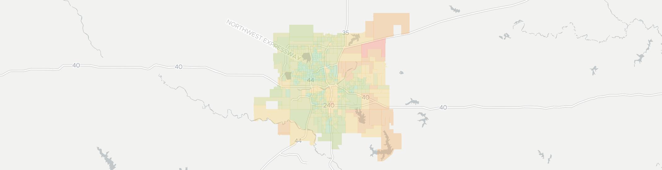 Oklahoma City Internet Competition Map. Click for interactive map.
