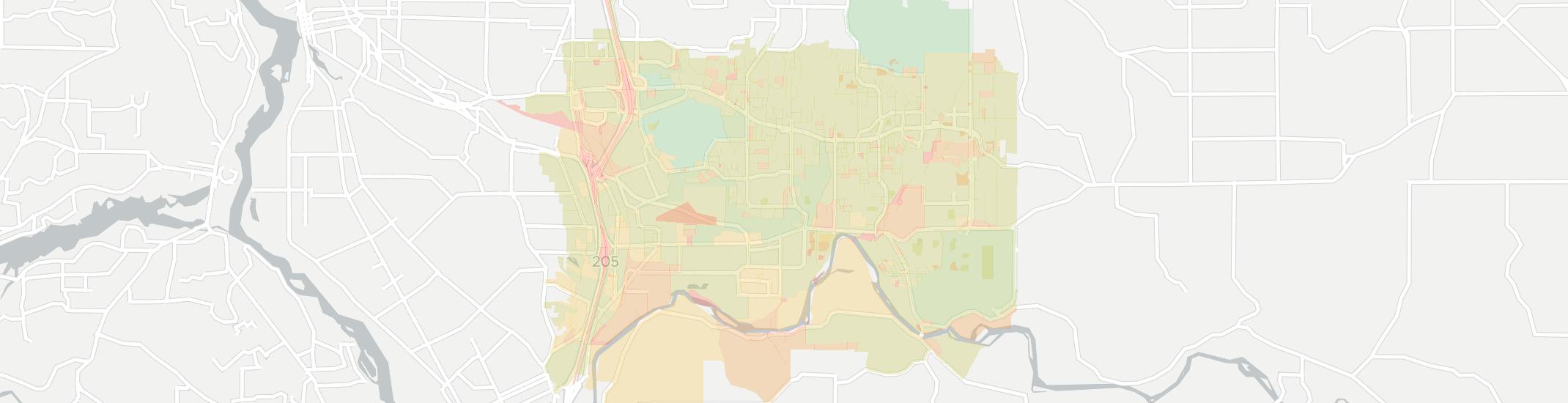 Clackamas Internet Competition Map. Click for interactive map.