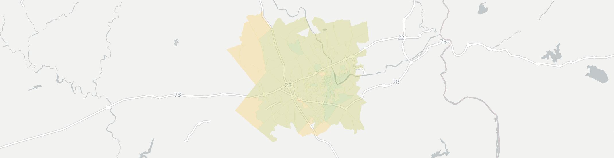 Allentown Internet Competition Map. Click for interactive map.