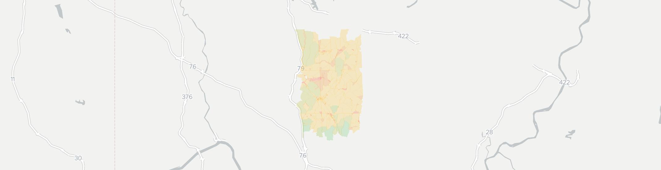 Evans City Internet Competition Map. Click for interactive map