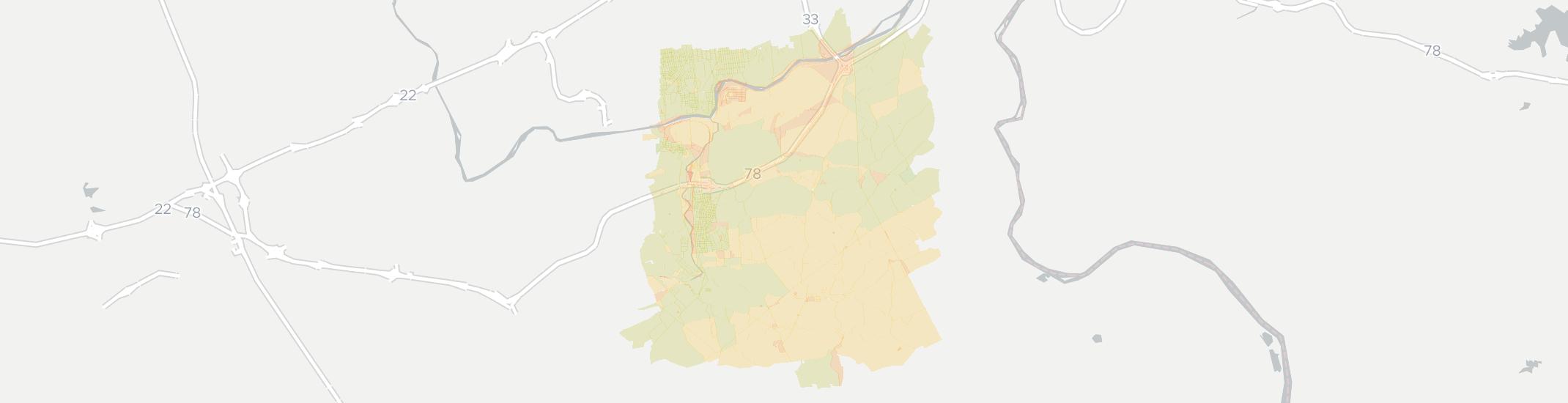 Hellertown Internet Competition Map. Click for interactive map.