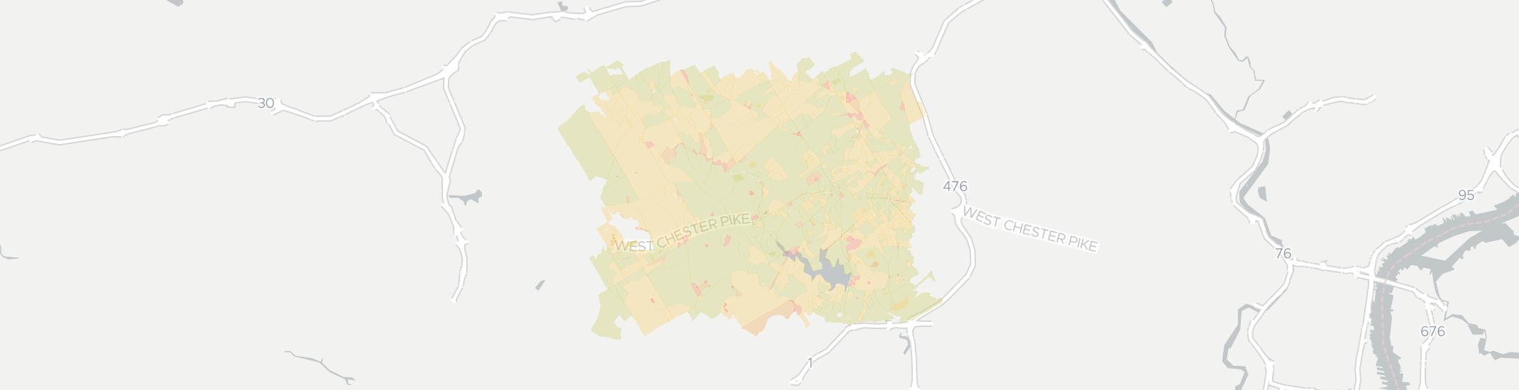 Newtown Square Internet Competition Map. Click for interactive map.
