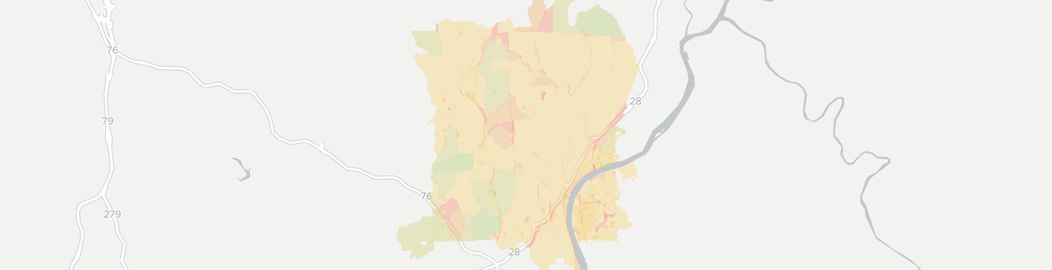 Tarentum Internet Competition Map. Click for interactive map.