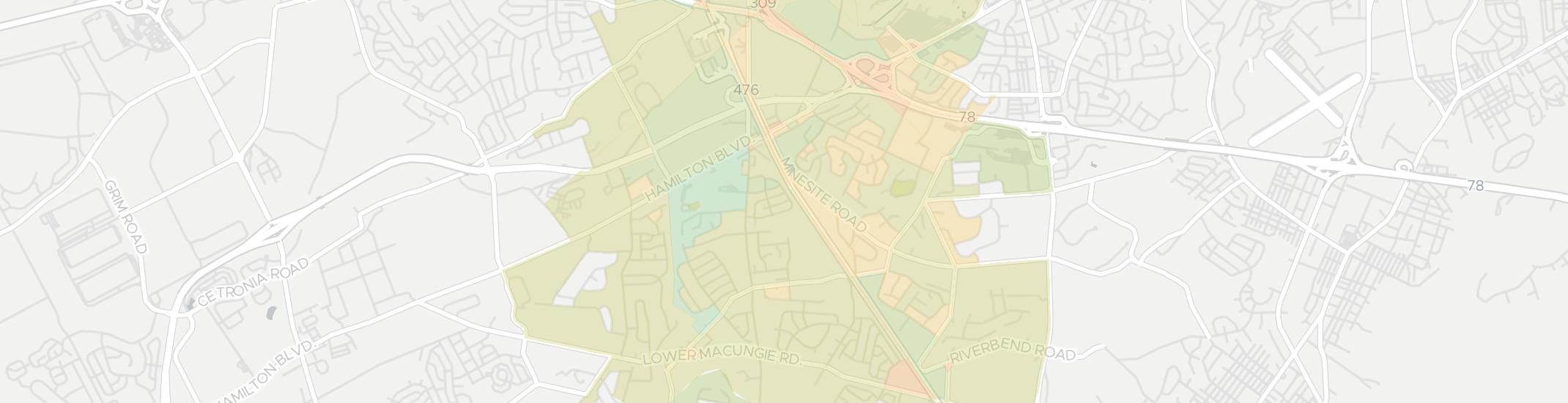 Wescosville Internet Competition Map. Click for interactive map.