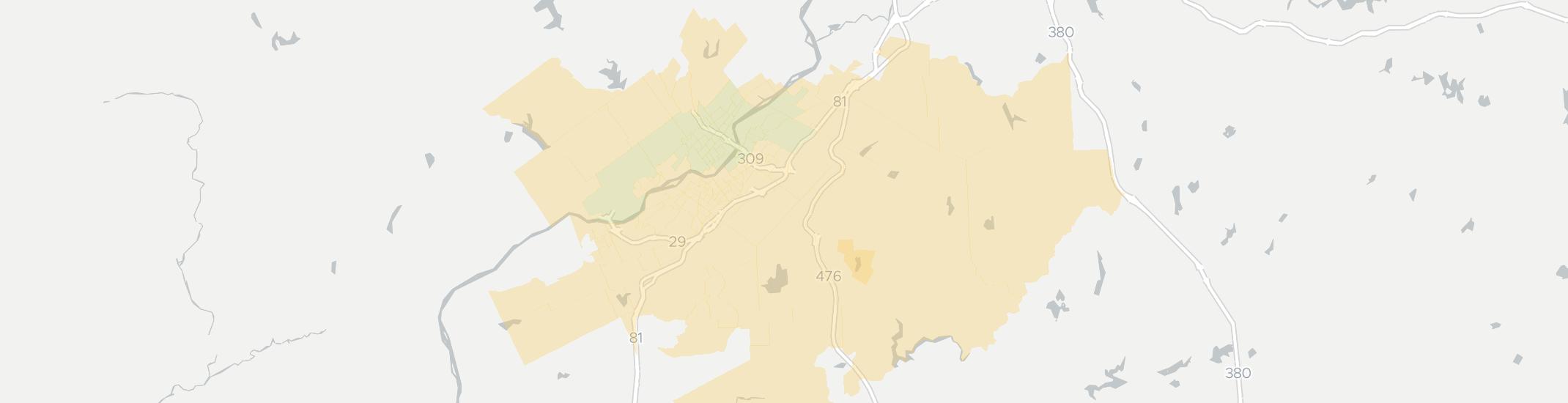 Wilkes Barre Internet Competition Map. Click for interactive map.