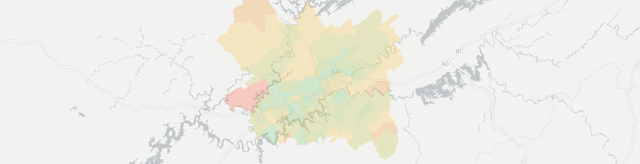 Knoxville Internet Competition Map. Click for interactive map.