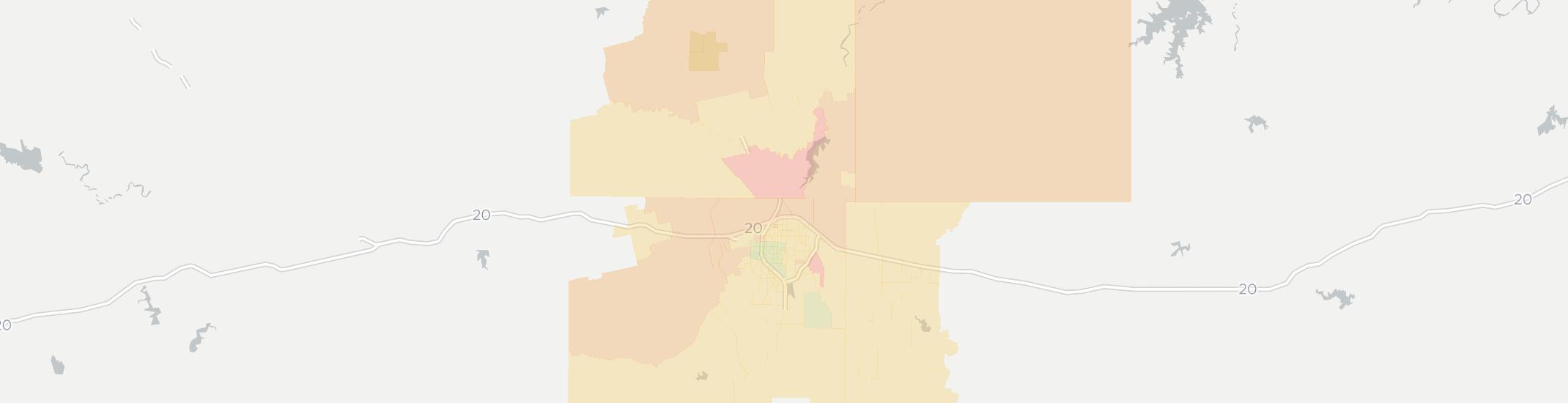 Abilene Internet Competition Map. Click for interactive map.