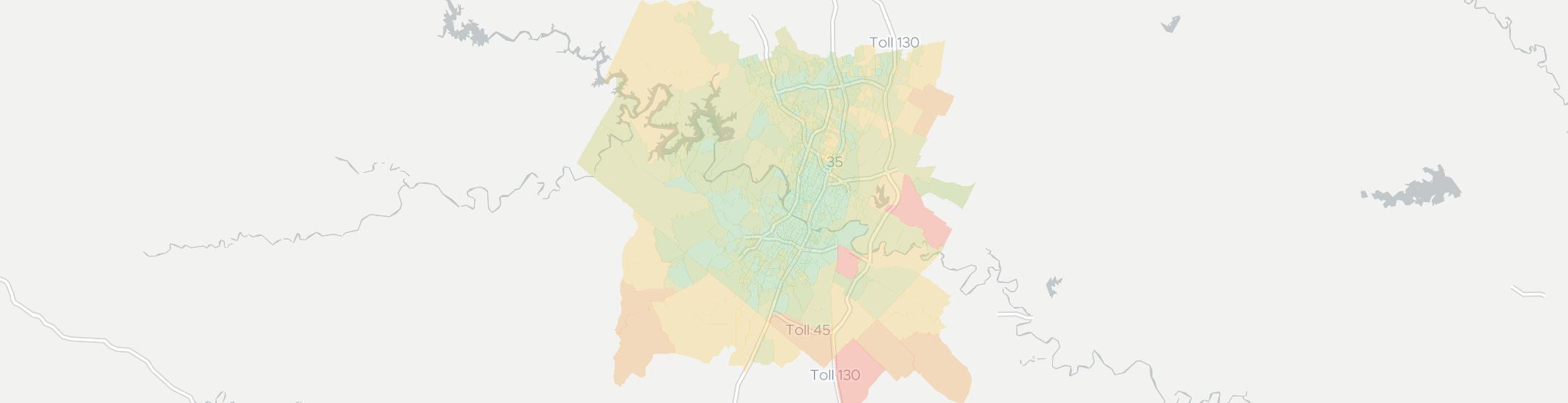 Austin Internet Competition Map. Click for interactive map.