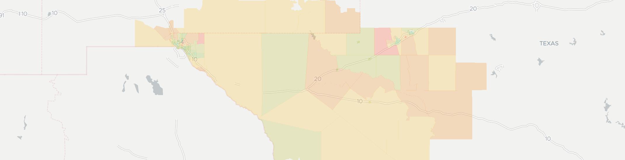 El Paso Internet Competition Map. Click for interactive map.