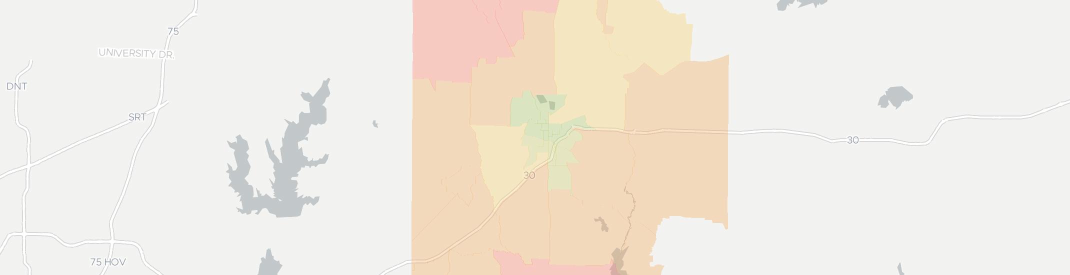 Greenville Internet Competition Map. Click for interactive map