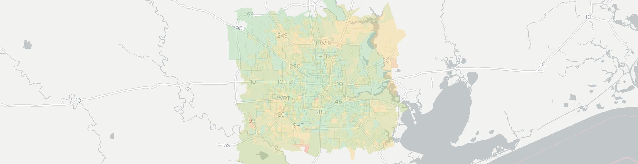 Houston Internet Competition Map. Click for interactive map