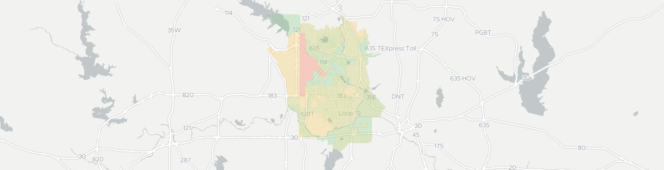 Irving Internet Competition Map. Click for interactive map