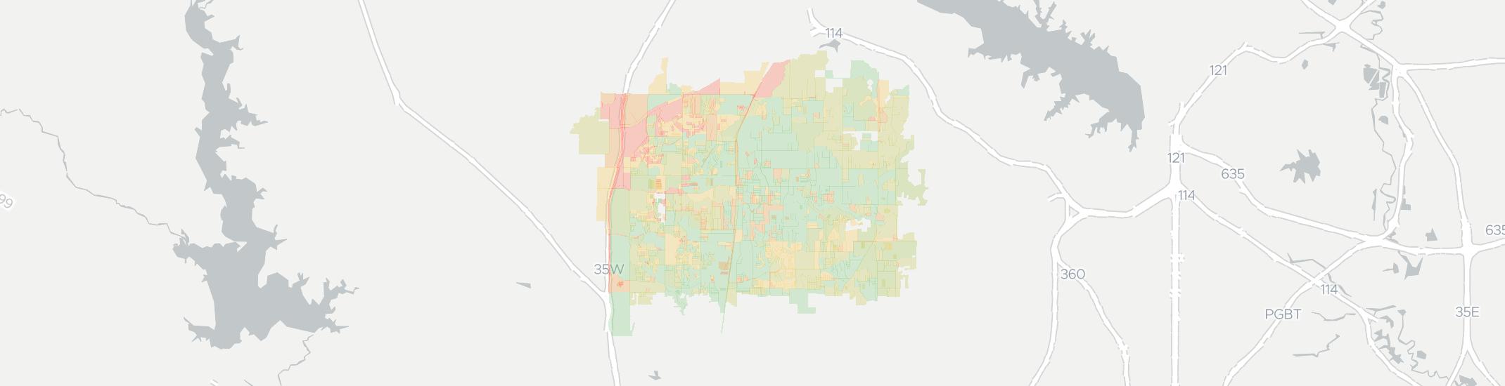 Keller Internet Competition Map. Click for interactive map.