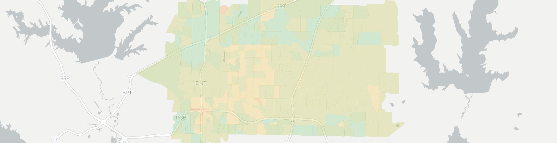 Plano Internet Competition Map. Click for interactive map.