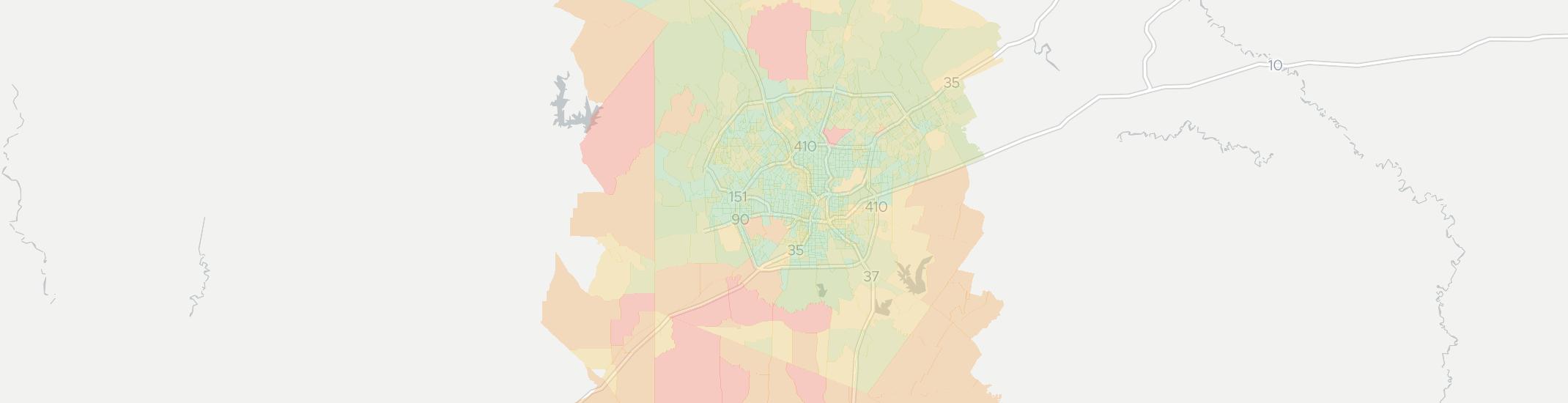 Internet Availability in San Antonio Map
