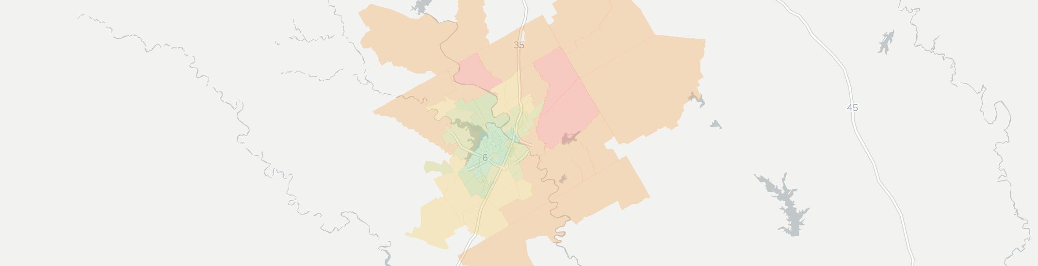 Waco Internet Competition Map. Click for interactive map.