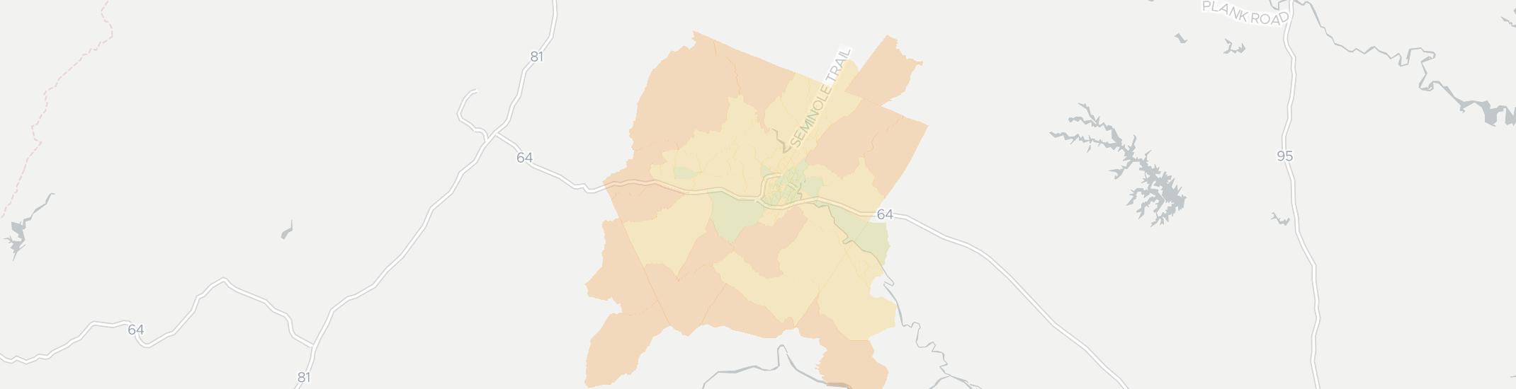 Charlottesville Internet Competition Map. Click for interactive map