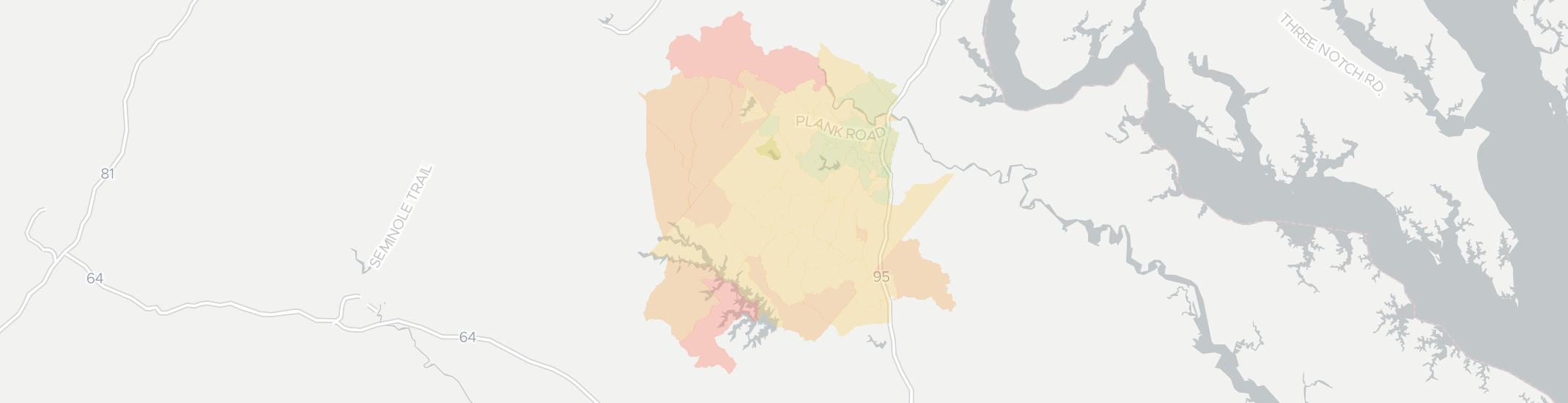 Spotsylvania Internet Competition Map. Click for interactive map.