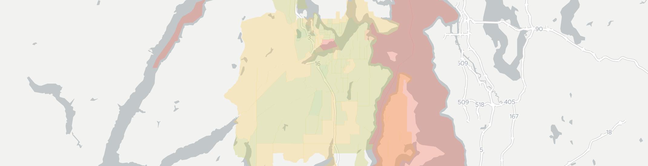 Port Orchard Internet Competition Map. Click for interactive map.