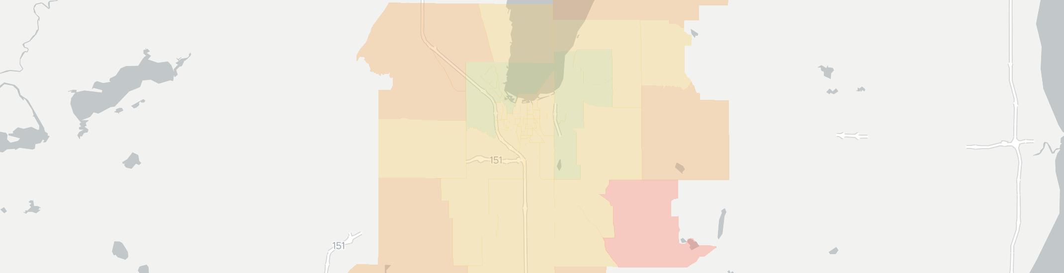 Fond Du Lac Internet Competition Map. Click for interactive map