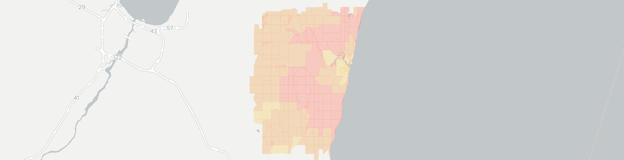 Kewaunee Internet Competition Map. Click for interactive map.