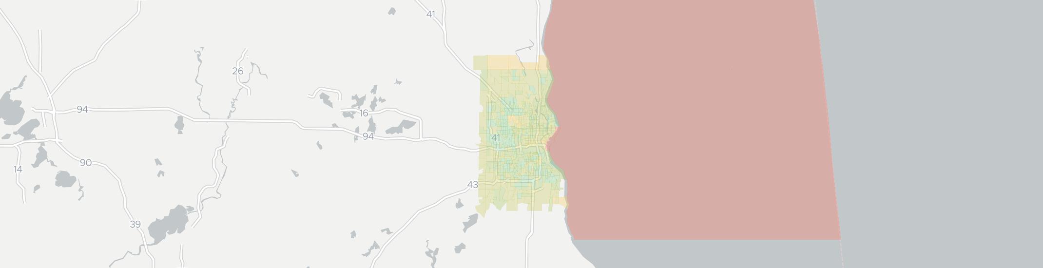 Milwaukee Internet Competition Map. Click for interactive map.