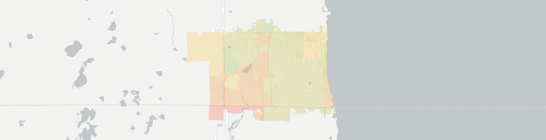 Pleasant Prairie Internet Competition Map. Click for interactive map.