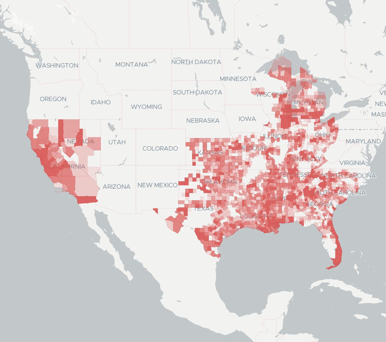 AT&T Internet Coverage Map