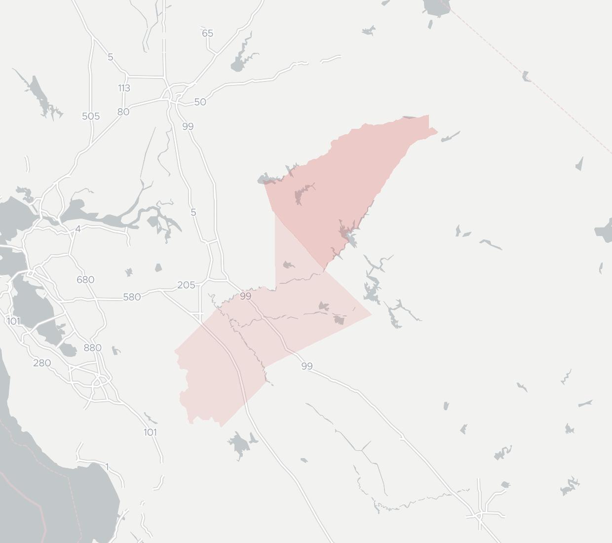 CALAVERAS INTERNET Coverage Map