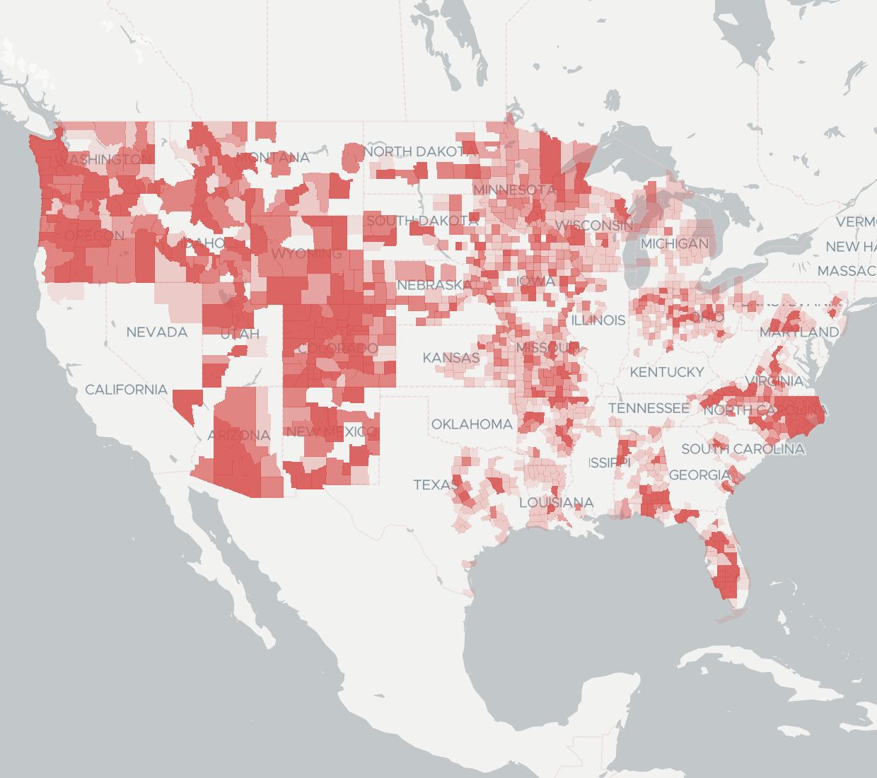 CenturyLink Availability Map. Click for interactive map.