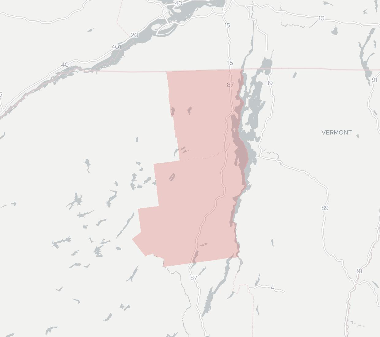 Chazy Westport Communications Coverage Map