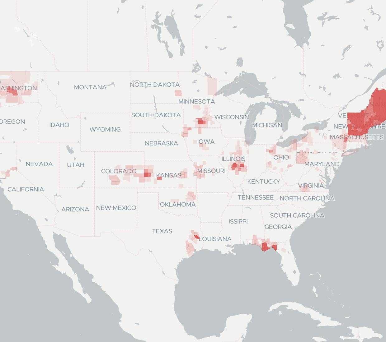 Consolidated Communications (Formerly Fairpoint Communications) Availability Map. Click for interactive map.