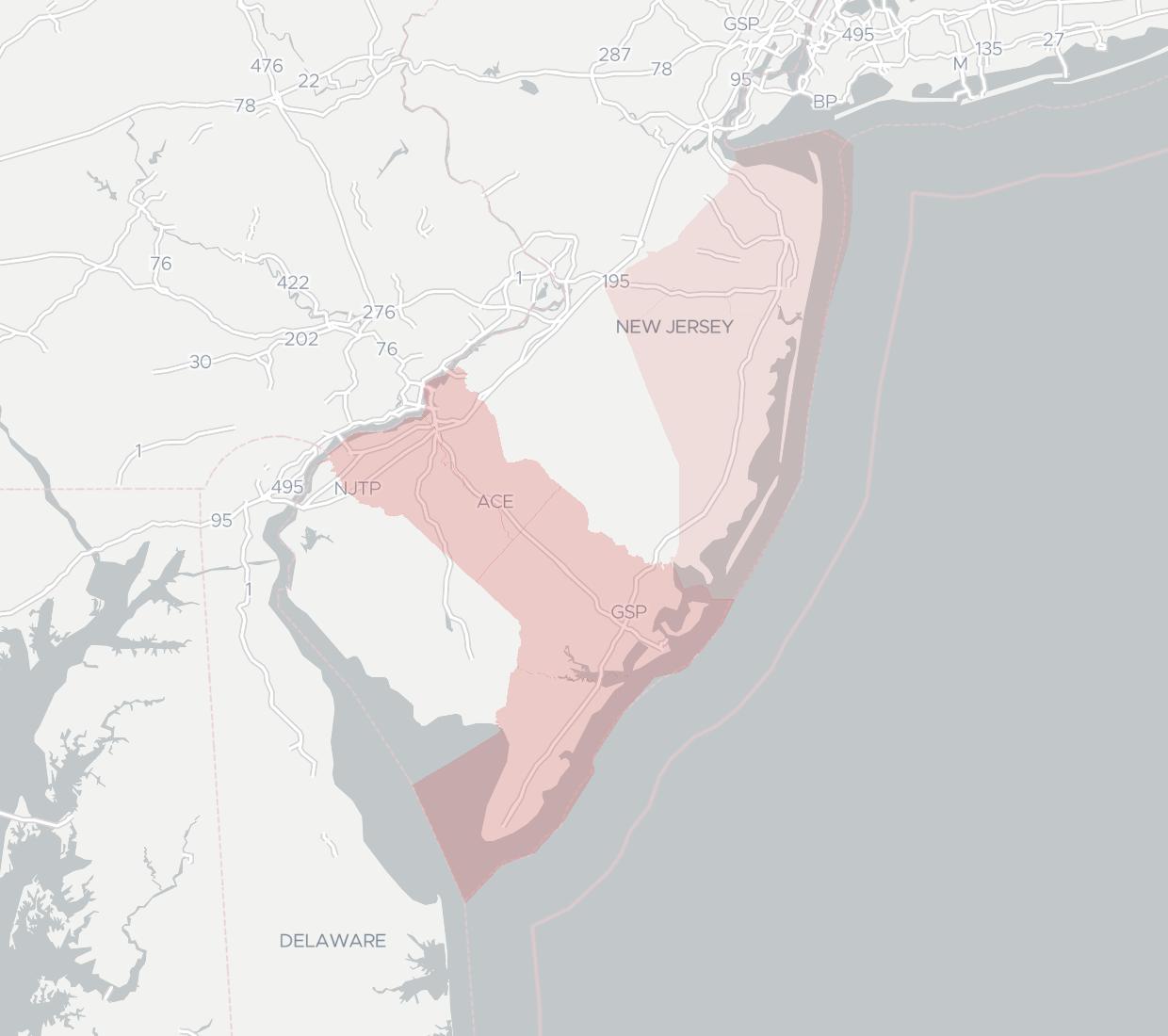 Jersey Shore Wireless Coverage Map
