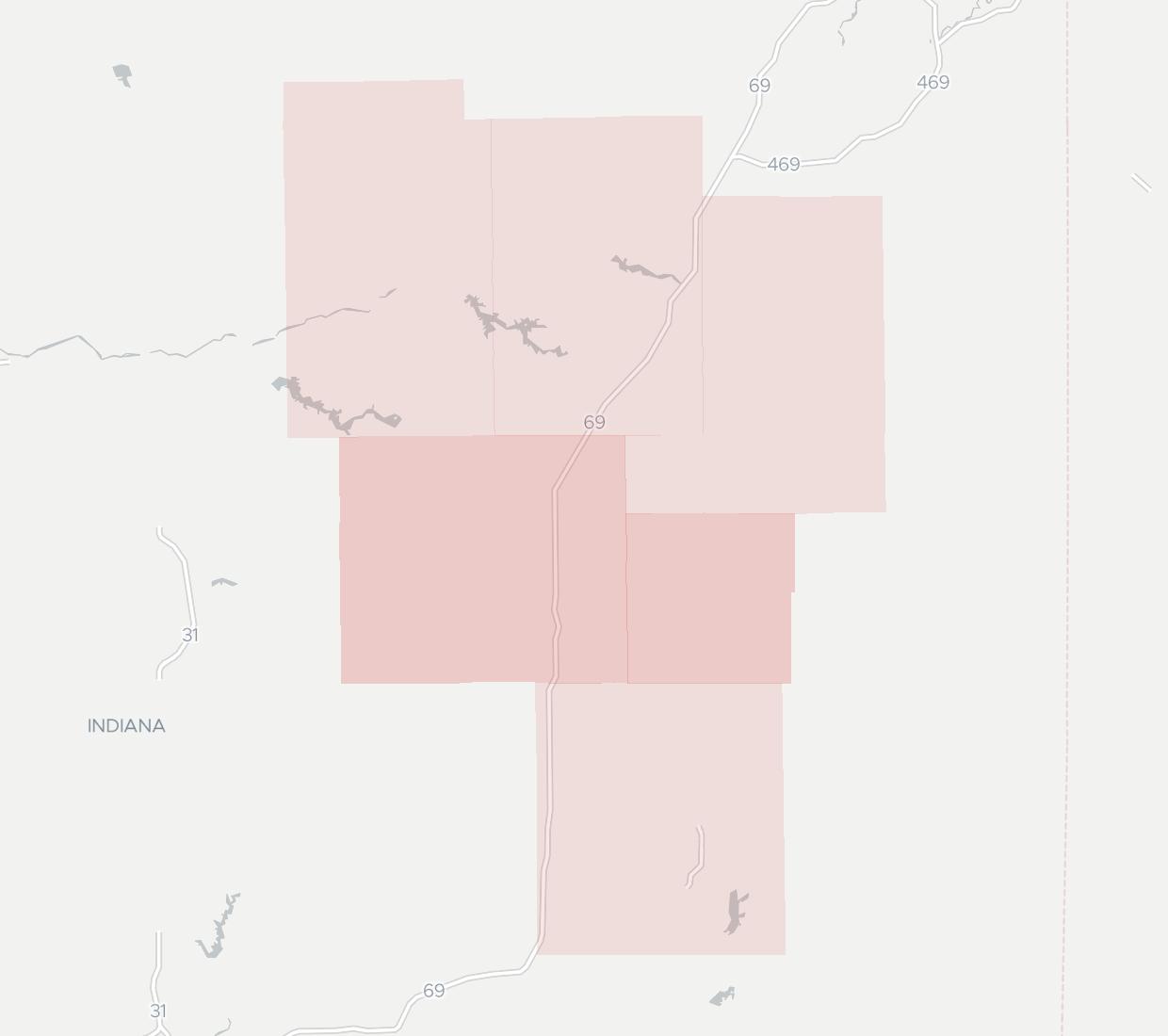 Eastern Indiana Wifi Availability Map. Click for interactive map