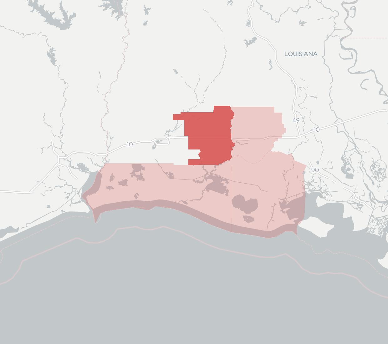 Faster Cajun Networks Availability Map. Click for interactive map