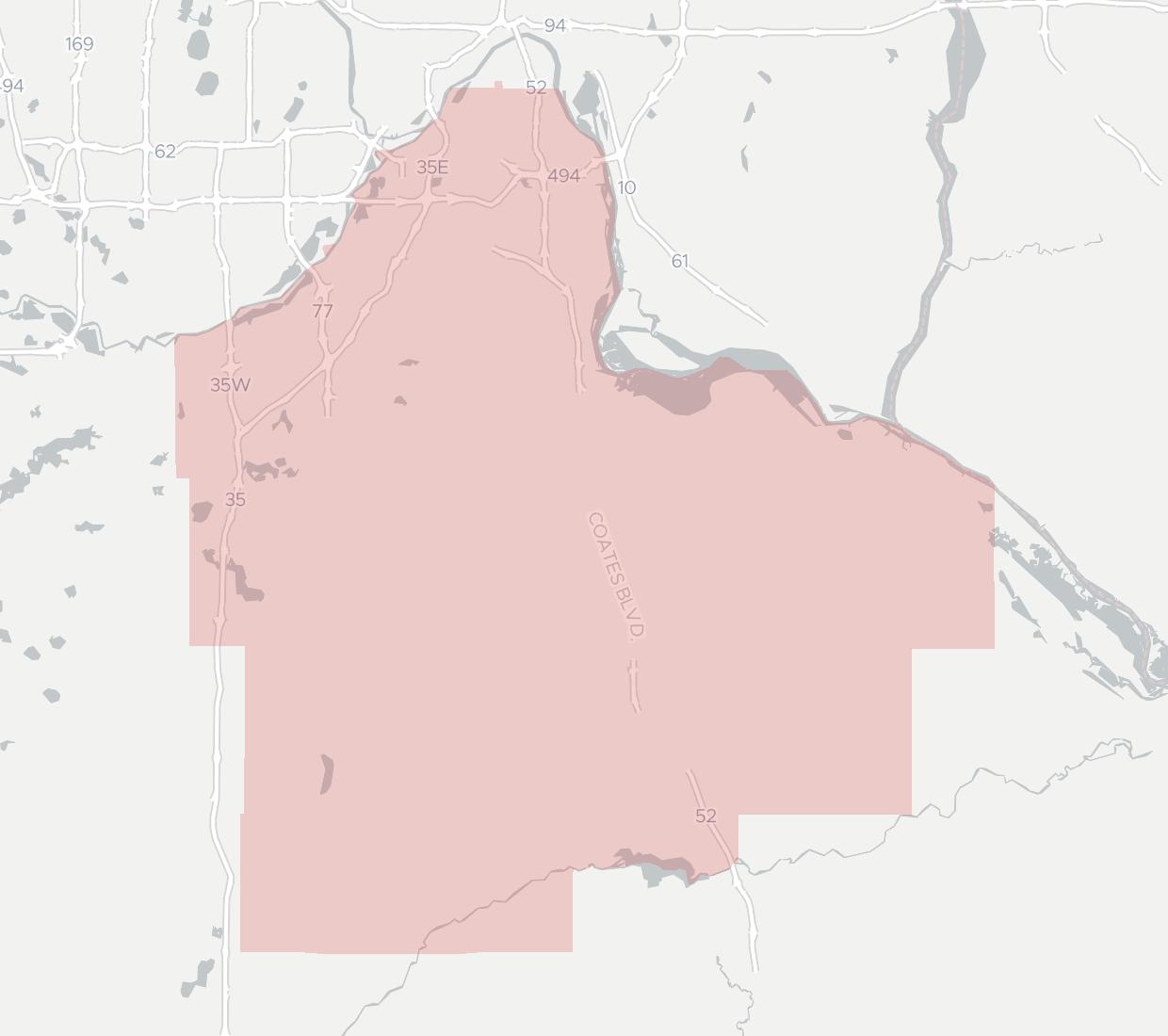 Gigabit Minnesota Coverage Map