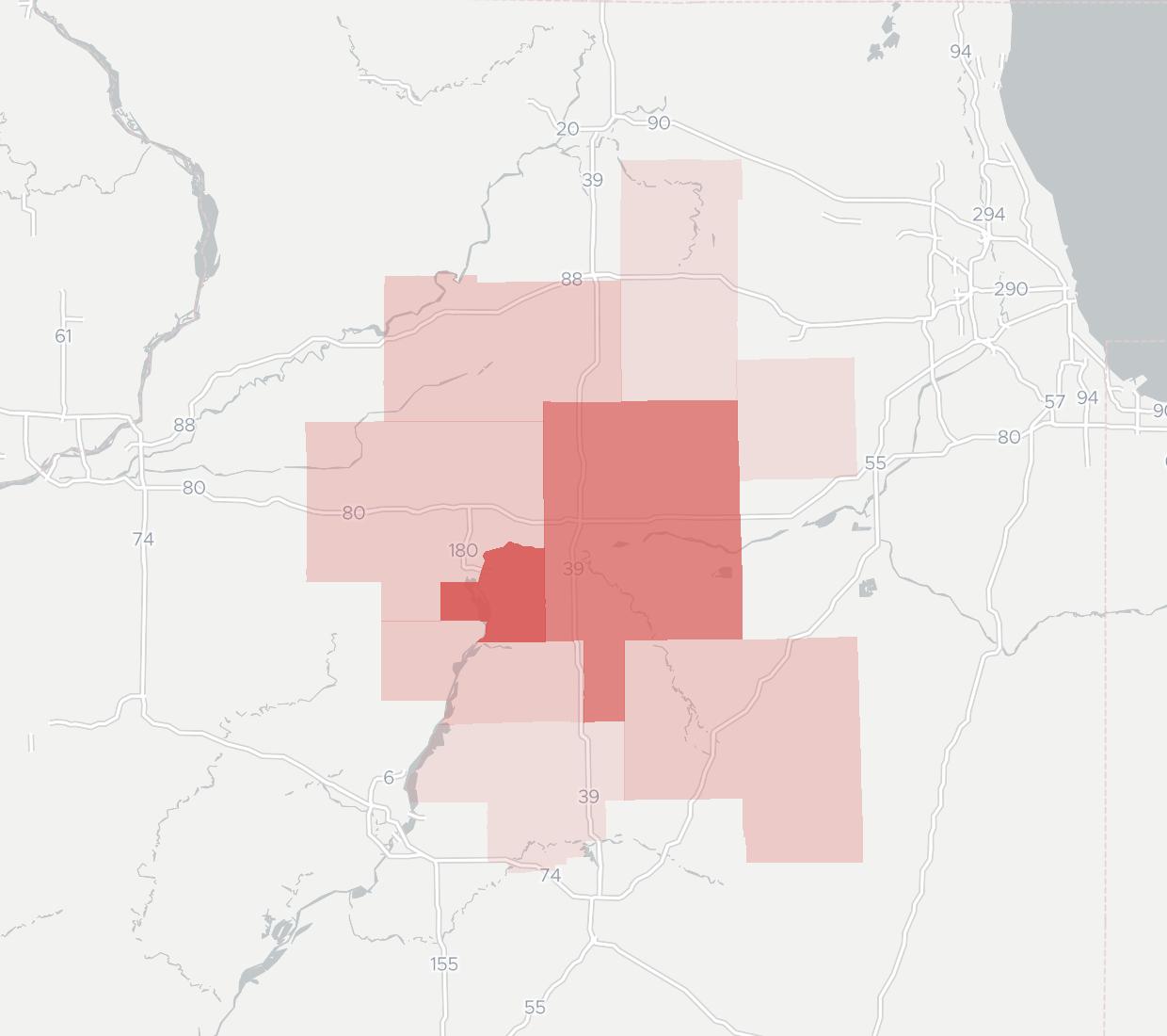 HiHart Availability Map. Click for interactive map
