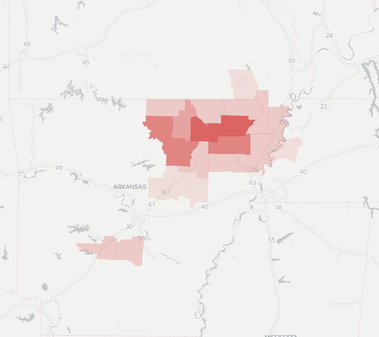 Hillbilly Wireless Availability Map. Click for interactive map.