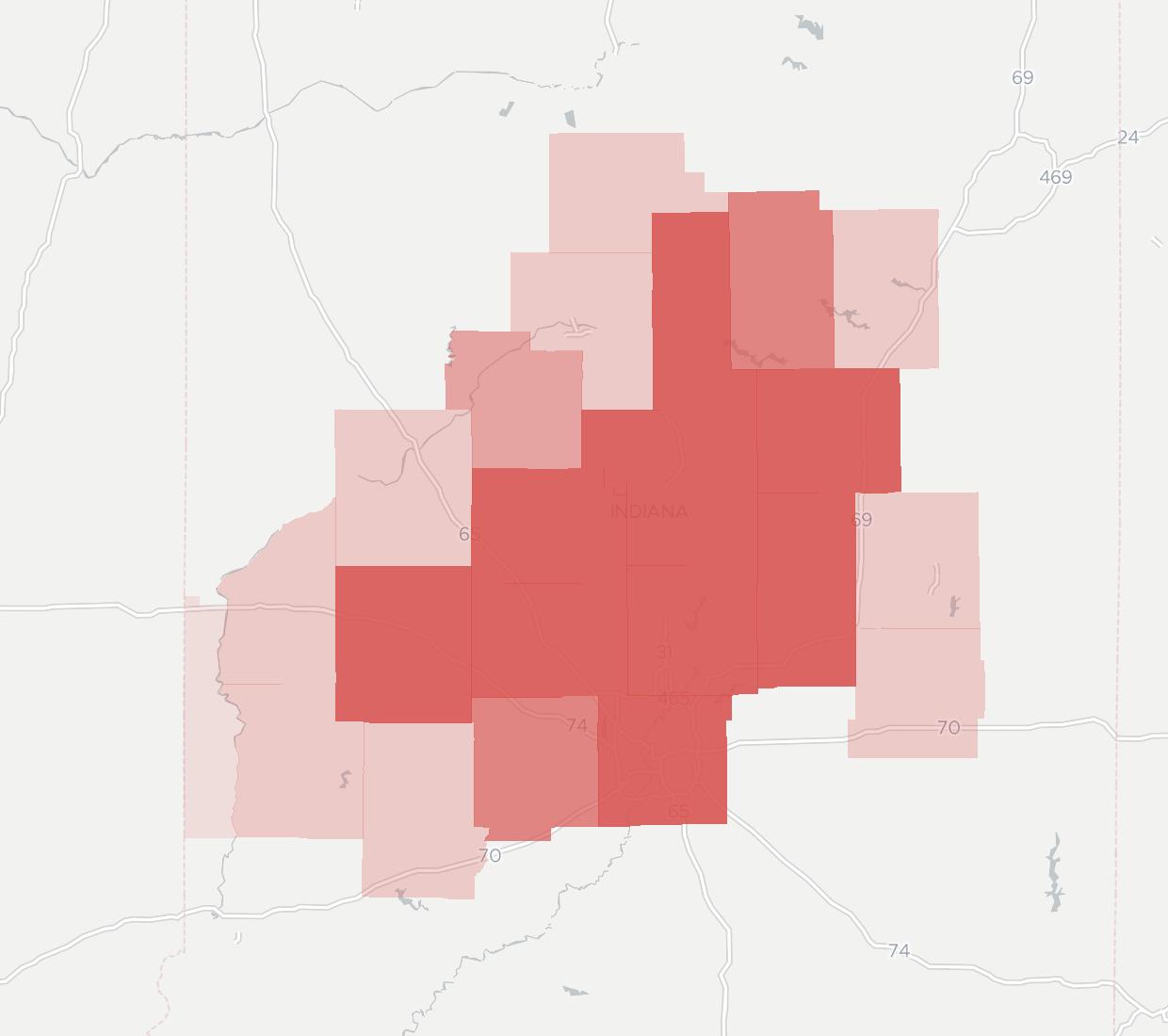 Hoosier Broadband Availability Map. Click for interactive map