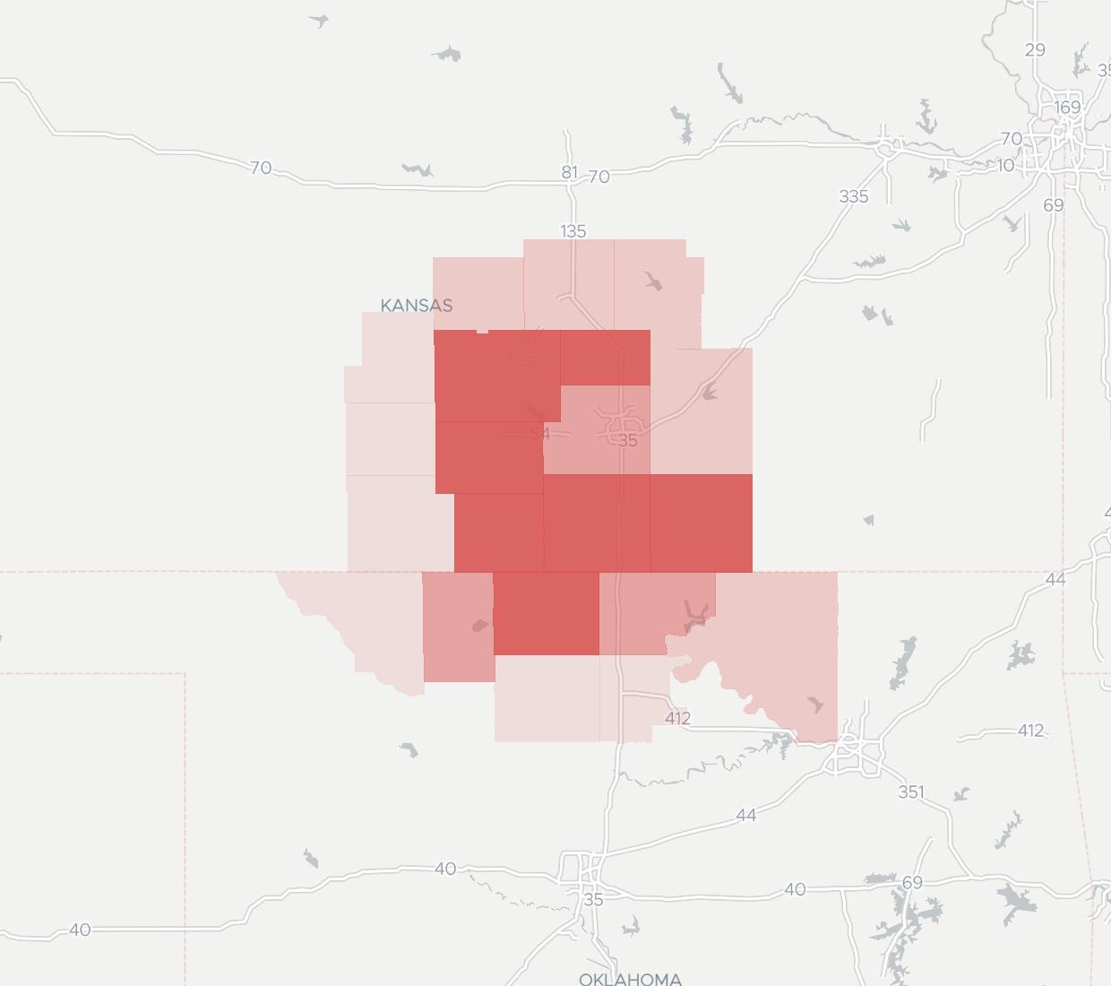 KanOkla Networks Availability Map. Click for interactive map.