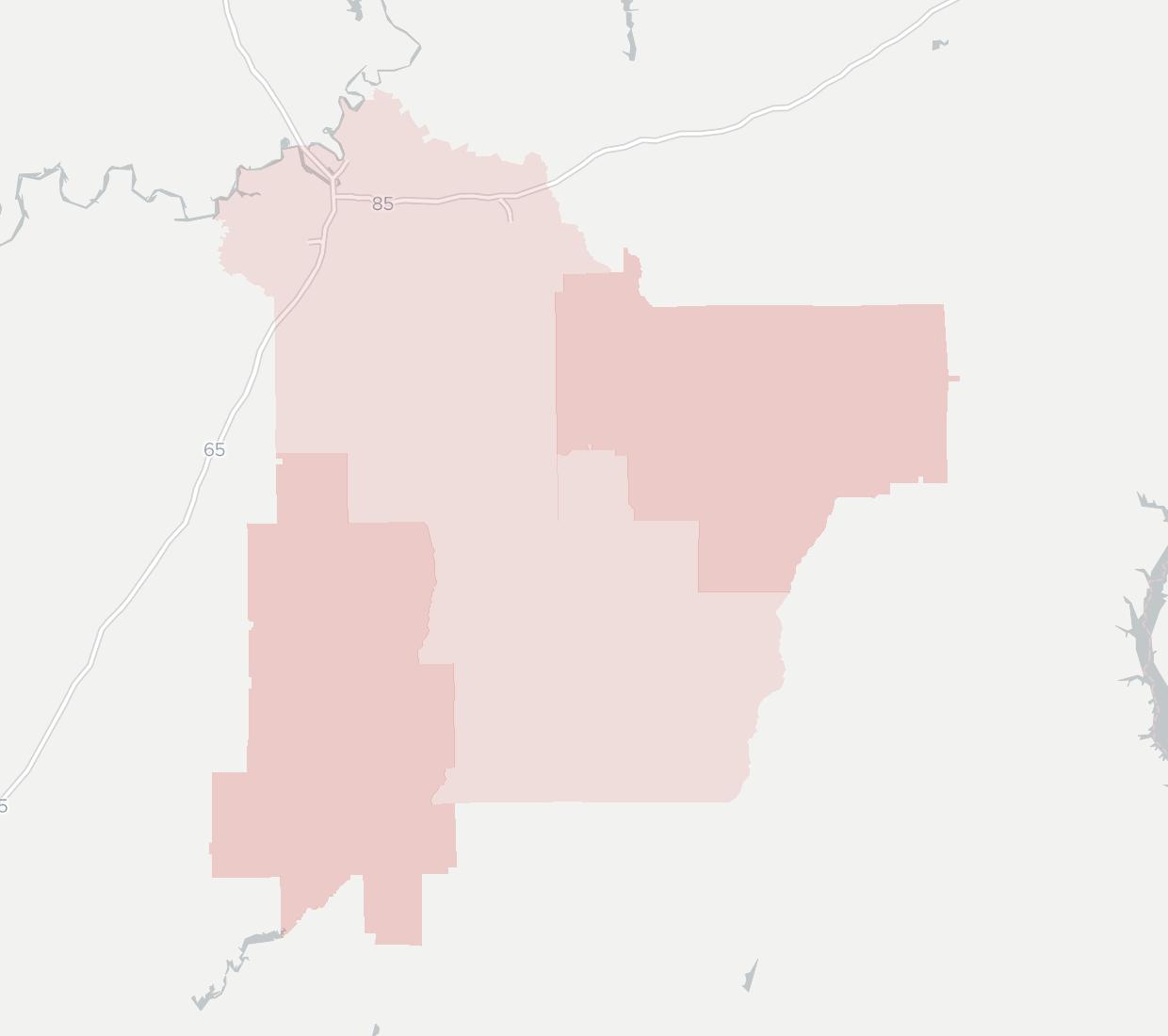 MonCre Telephone Cooperative Coverage Map