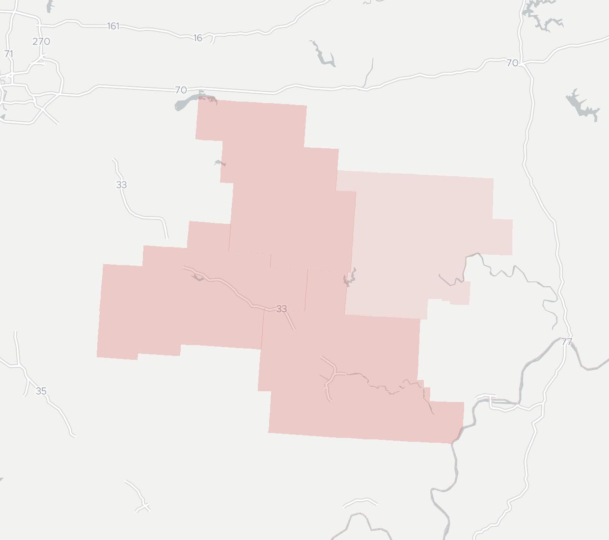 Nelsonville TV Cable Coverage Map