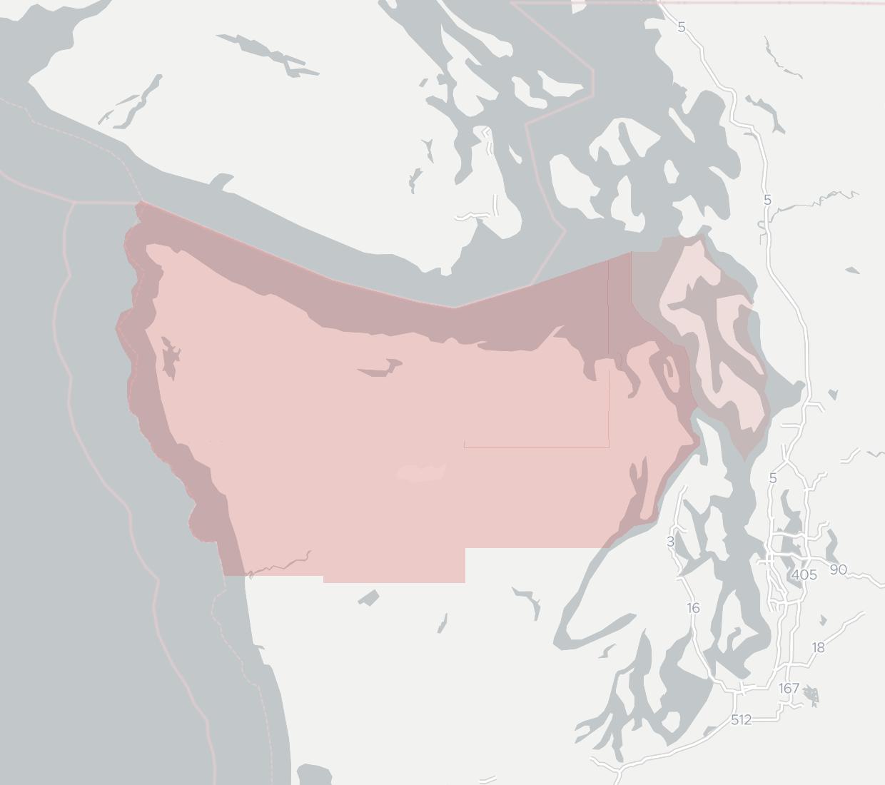 North Olympic Peninsula Data Centers Availability Map. Click for interactive map